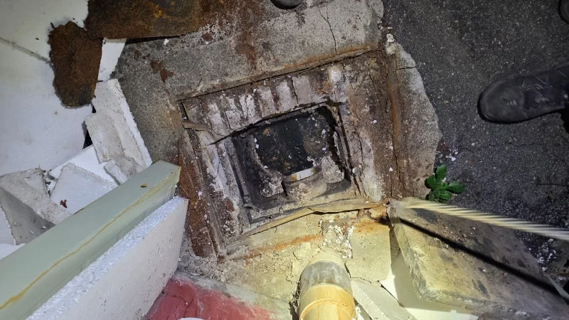 부평 회사 식당 원문에 수록된 외부 배관 접근점